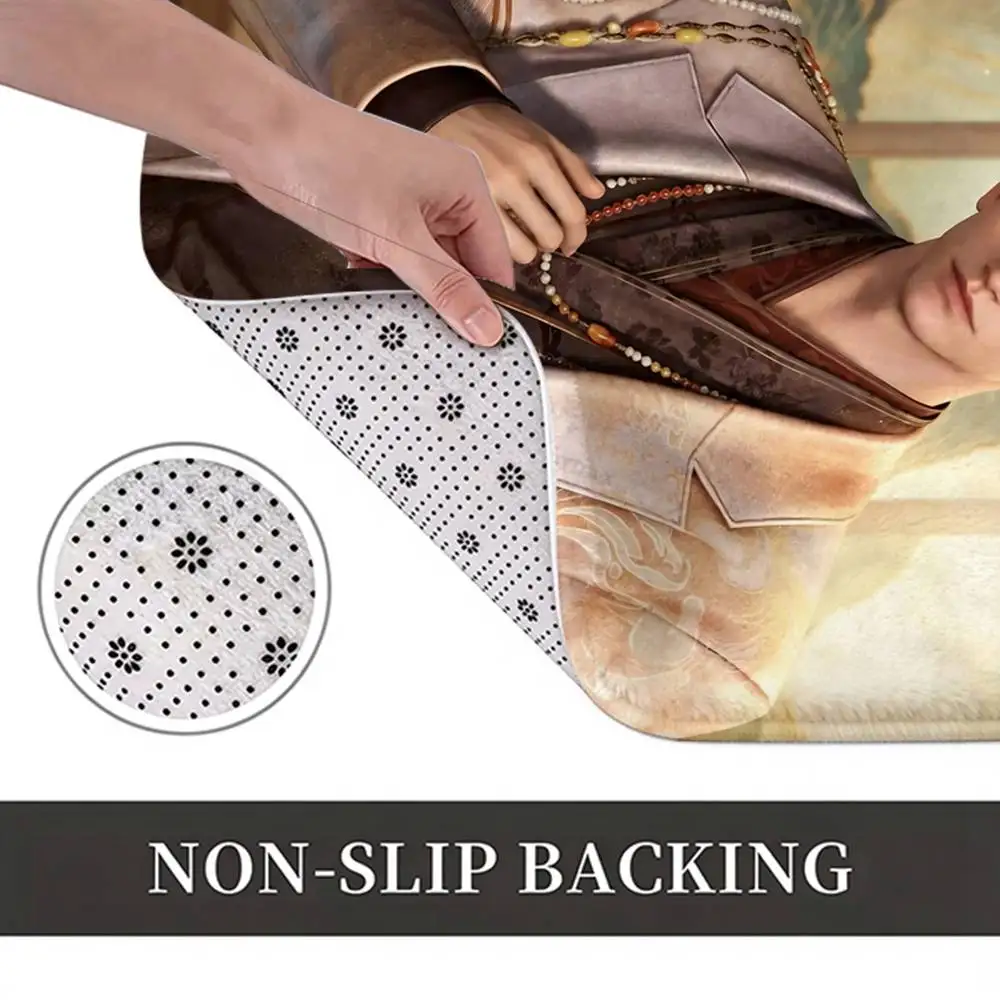 V-Valko Game L-Love and Deepspace-S Short Plush Non-Slip Floor Mat, Easy to Clean, for Bathroom Door & Bedroom Door