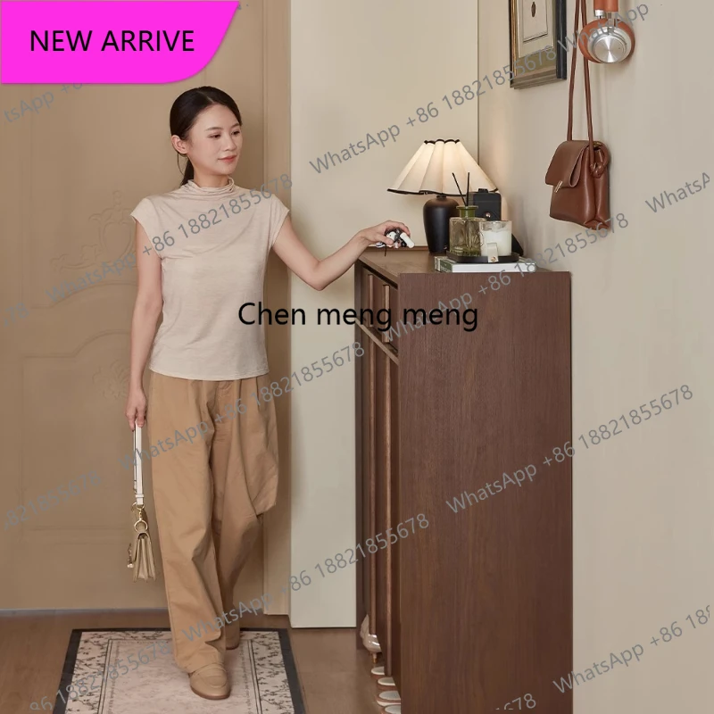 M183 Luxury Makeup Shoe Shelf Nordic Wooden Plant Filing Cabinets Shoe Shelf Closet System With Seat Gabinete Entrance Furniture