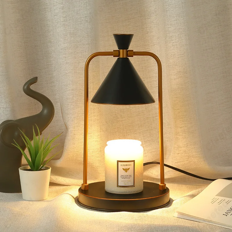 New American Retro Aromatherapy Wax Melting Lamp Dimmable Timing Living Room Study Bedroom Bedside Atmosphere Decorative Lamps