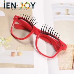 IENJOY Fake Eyelash Funny Shape Glasses Party Personalized Party Makeup Photography Decorative Glasses