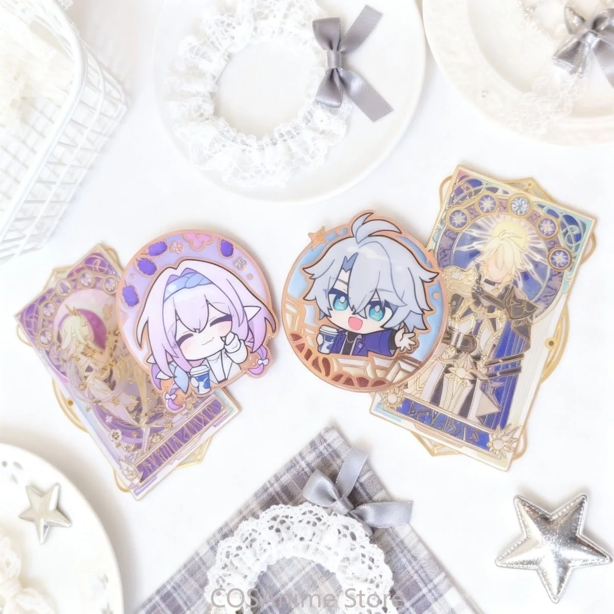 

Аниме Honkai: Star Rail Phainon Castorice, металлическая пуговица для косплея, милая мультяшная брошь, значок, аксессуары для рюкзака, подарок на день рождения