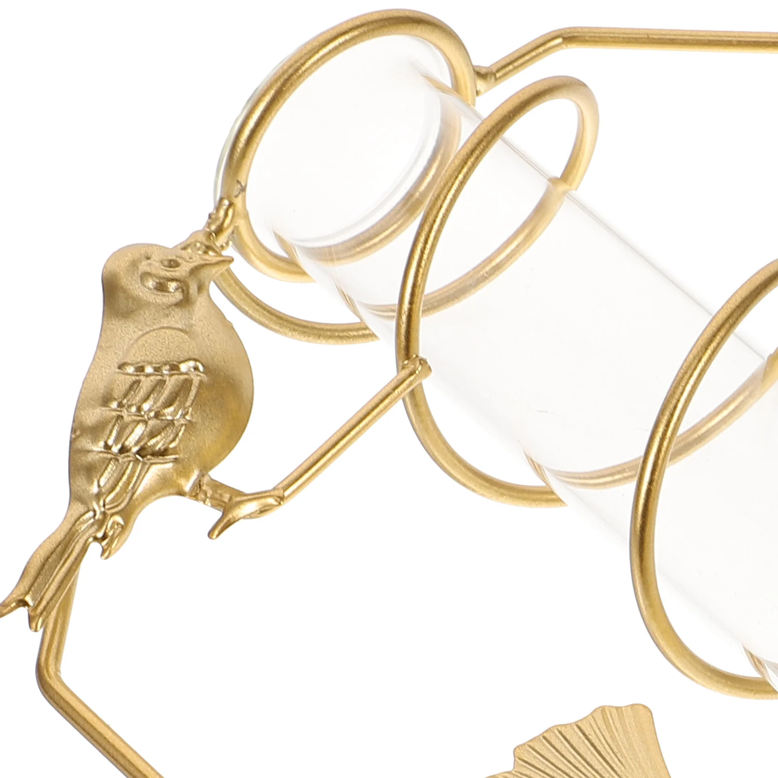 

Nordic Style Iron Art Small Bird Flower Vase Glass Hydroponic Planter Decorative Home Garden Balcony Wedding Arrangement