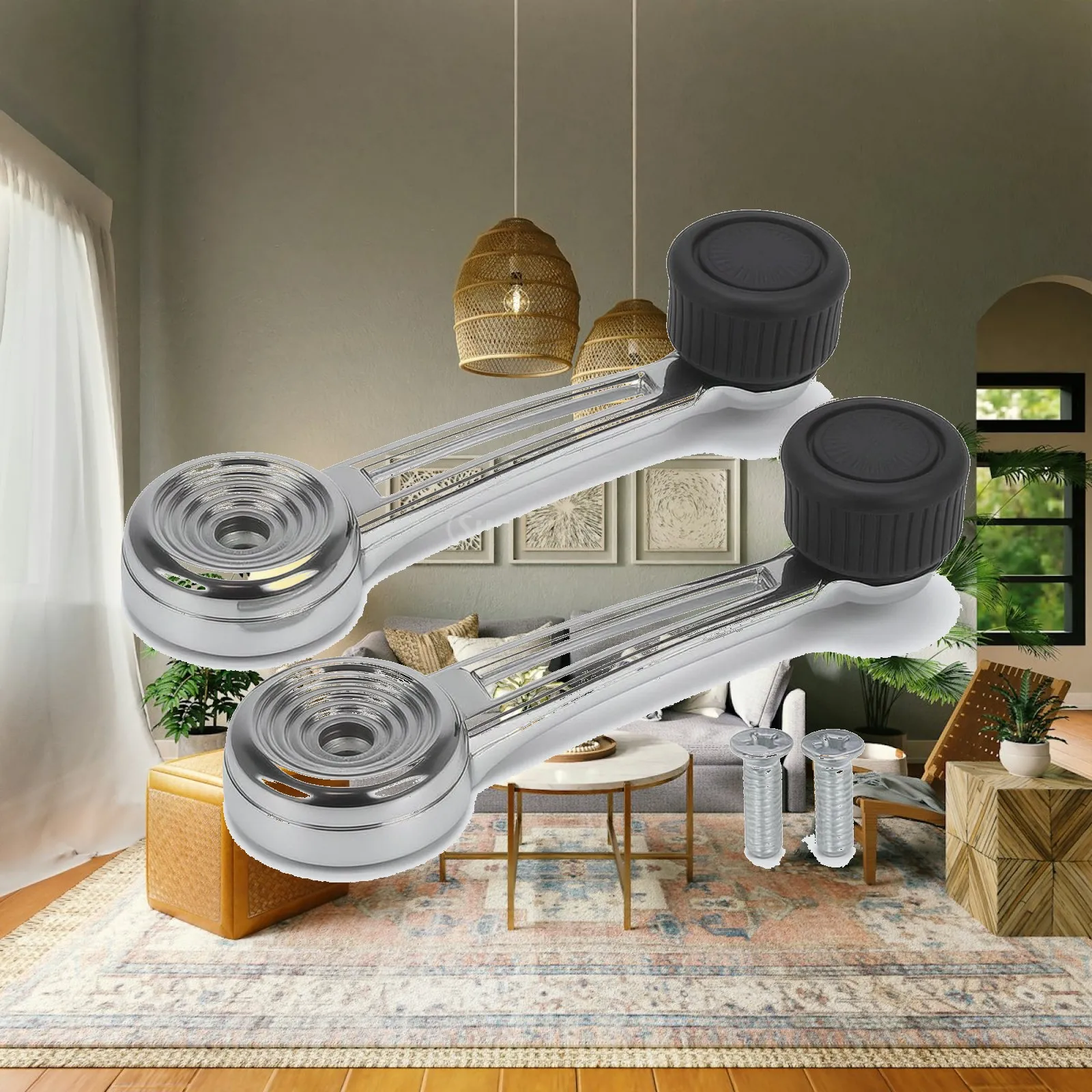Window Winder Crank Handle Kit for Ford F250 F100 Pickup Truck Straight Shaft Design Car Handle Bars