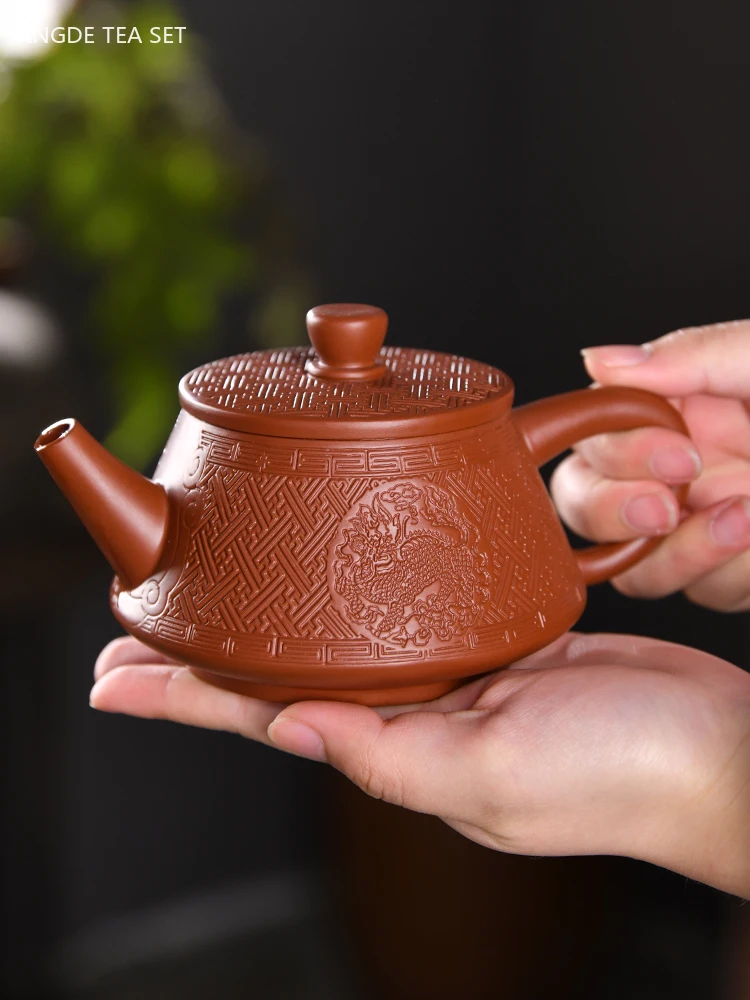 

Chinese Yixing Purple Clay Tea Pot Classic Zhu Mud Teapot Home Zisha Filter Teaware Handmade Beauty Tea Infuser Custom Gifts