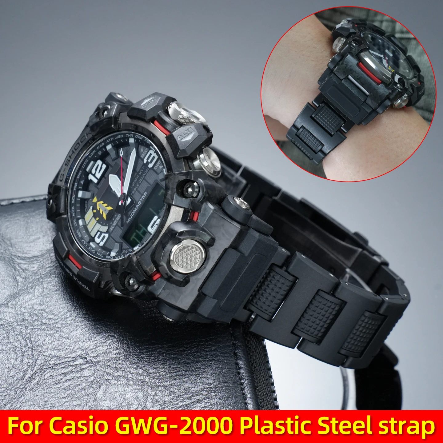 For Casio 5678 GWG-2000/2040 Big Mud King 2rd Lightweight Plastic Steel Hybrid Watch band strap Replacement Watch Accessories