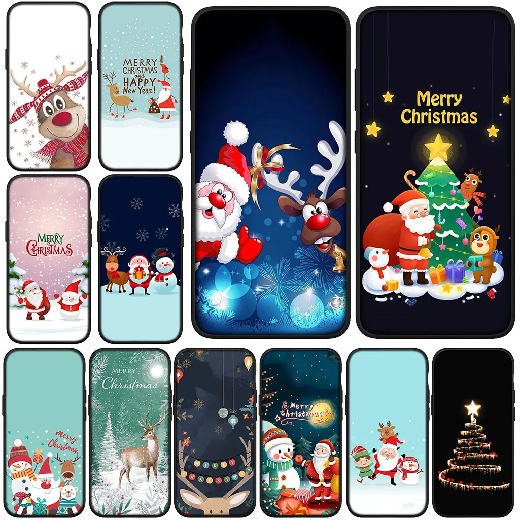Чехол для Xiaomi Redmi Note 12 10 11 9 8 Pro Max 10C 12C 8T 9T Note12 4G 5G Чехол для телефона с Санта-Клаусом и рождественской елкой с оленем Чехол для Xiaomi Redmi Note 12 10 11 9 8 Pro Max 10C 12C 8T 9T Note12 4G 5G Чехол для телефона с Санта-Клаусом и рождественской елкой с оленем