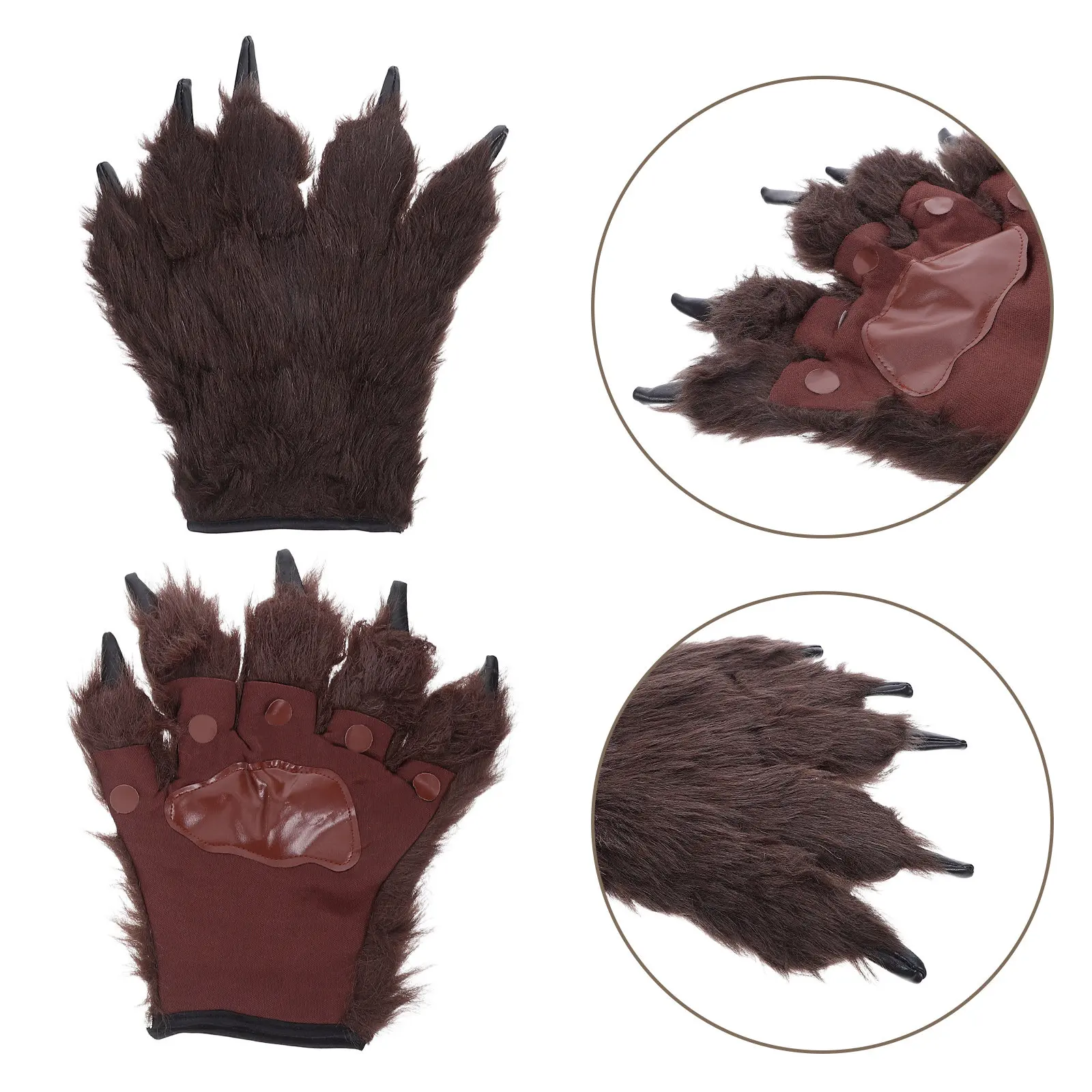 

1Pair Scary Werewolf Claw Gloves Halloween Costume Accessories for Adults Realistic Animal Cosplay Stage Performance Gothic