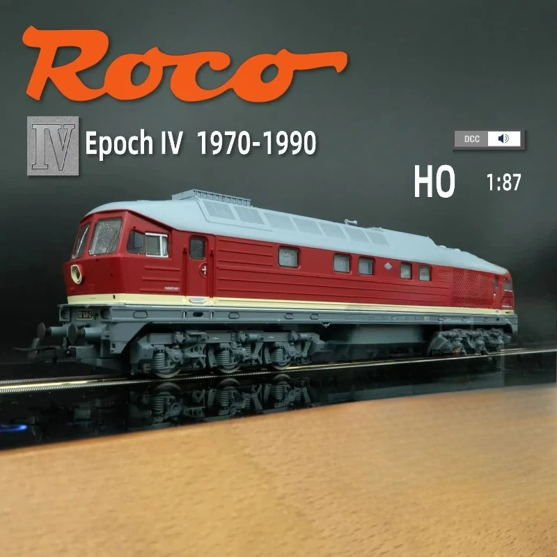 

ROCO HO 1/87 Train Model 7310039 Lyudmila BR132 Internal Combustion Digital Sound Effect DR Four-wheel Train Model Toy Gift