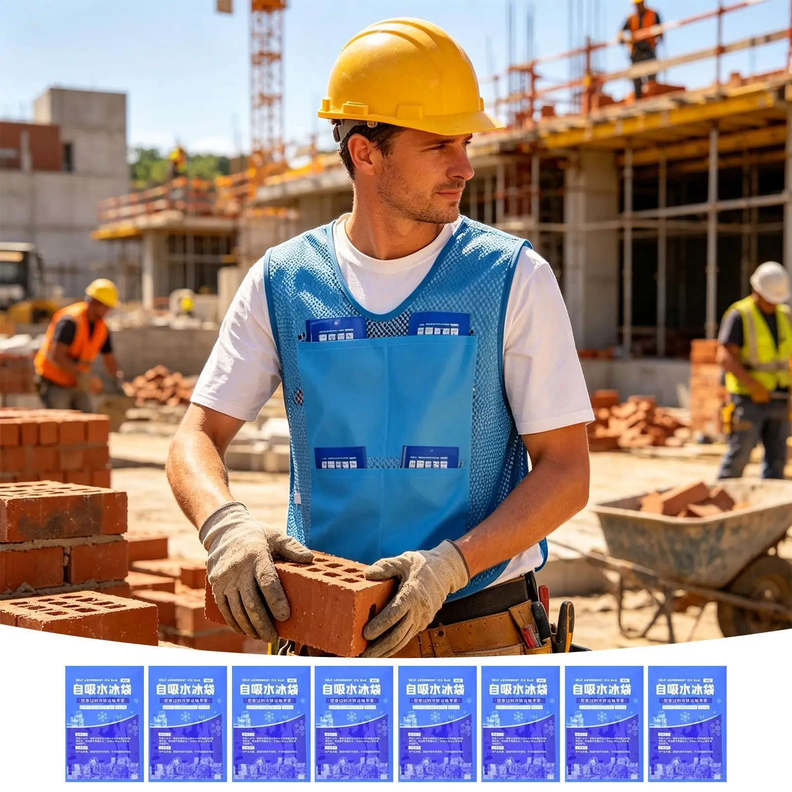 Cooling Vest Lightweight Breathable Cool Jacket Pocket Construction Vest for Hot Weather Construction Traffic Warehouse Cycling
