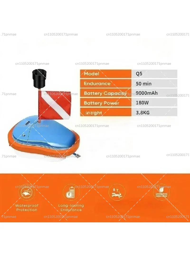 Portable Underwater Scuba Diving Ventilator, Dual User 15m Deep Floating Diving Device 7-10 Hours Working Time