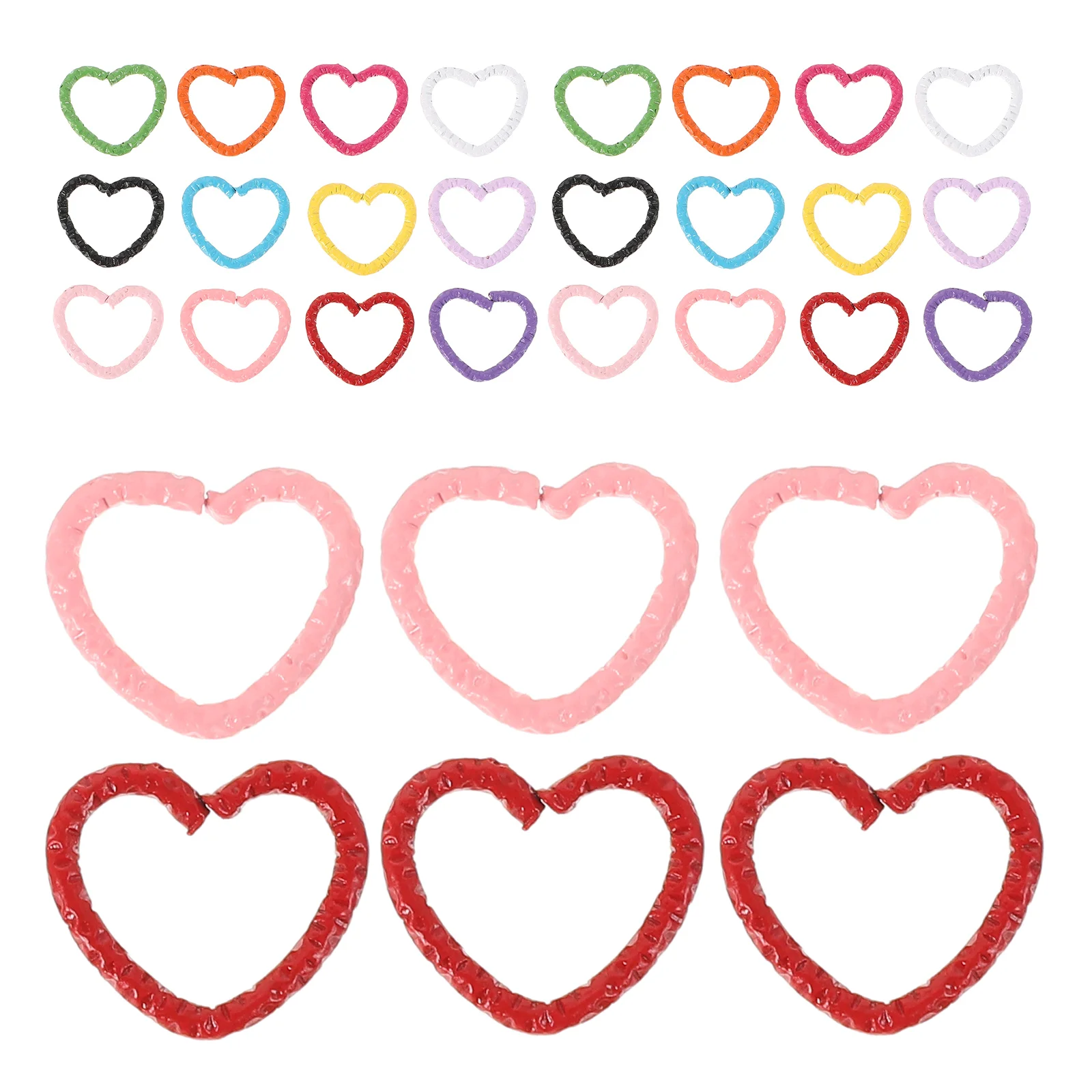 

50Pcs Adorable Heart Shaped Metal Hair Clips for Women Stage Performances and Parties DIY Hairstyle Accessories