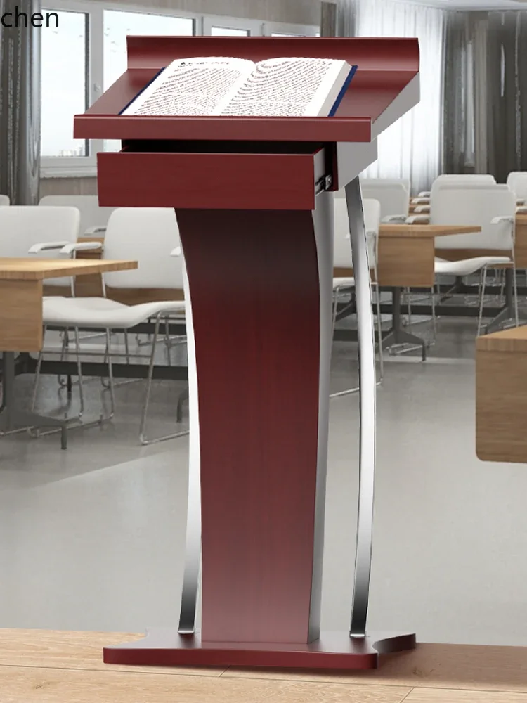 HYS Solid Wood Reception Desk Sales Welcome Desk Reception Conference Room Lecture Desk