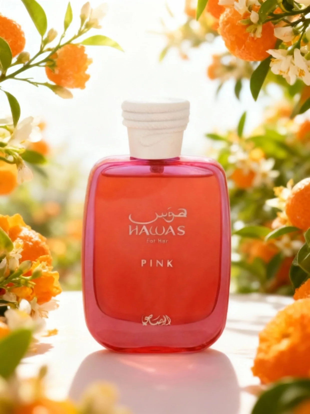 RASASI Hawas Pink For Her Eau de Parfum Spray 100ml (3.4 oz), Parfum Floral Fruity untuk Wanita, Vanila, Permen Kapas & Marshmallow
