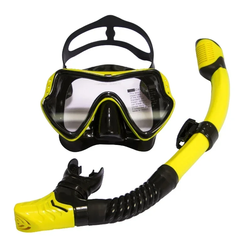 Snorkeling Tube Tempered Glass Liquid Silicone Mask Diving Glasses Equipment