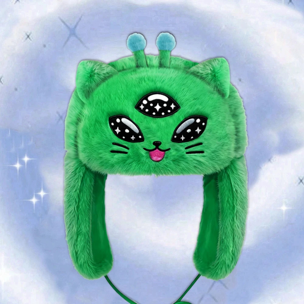 Unisex Harajuku Style Lei Feng Hat Autumn Winter Thick Plush Ear Protection Warm Cold Hat