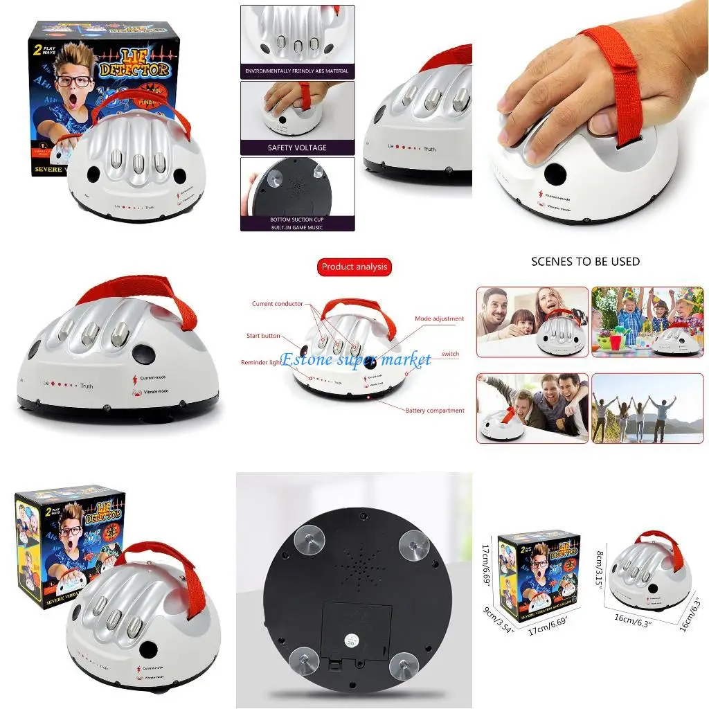 جهاز كشف الكذب الكهربائي الصغير الجديد 090B، محلل اختبار الحقيقة لكشف الكذب للنكات العملية أو حفلة الألعاب الجريئة #1