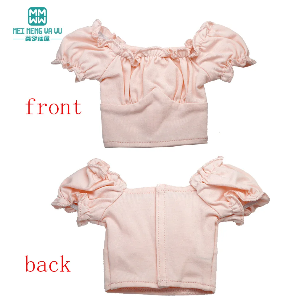 60cm 1/3 BJD Puppenkleidung Mode Low-Rise-Jeansshorts, Hemd Crop Top T-Shirt Spielzeugzubehör Mädchengeschenk – Detail 13