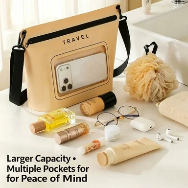 One-Shoulder Waterproof Bag, Large-Capacity Rafting Mobile Phone Storage Bag, New Outdoor Beach Swimming Cross-Body Bag