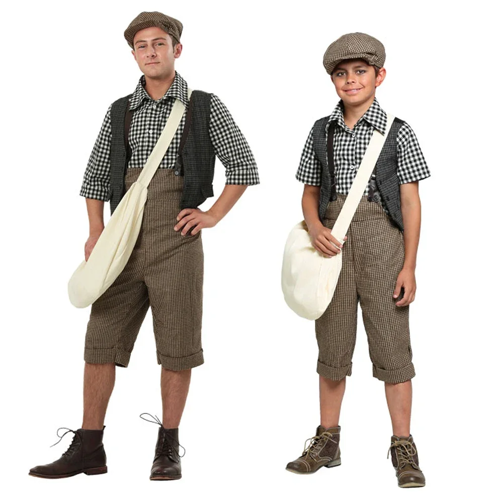 

Cosplay traditional costume American 20s newspaper seller children cosplay