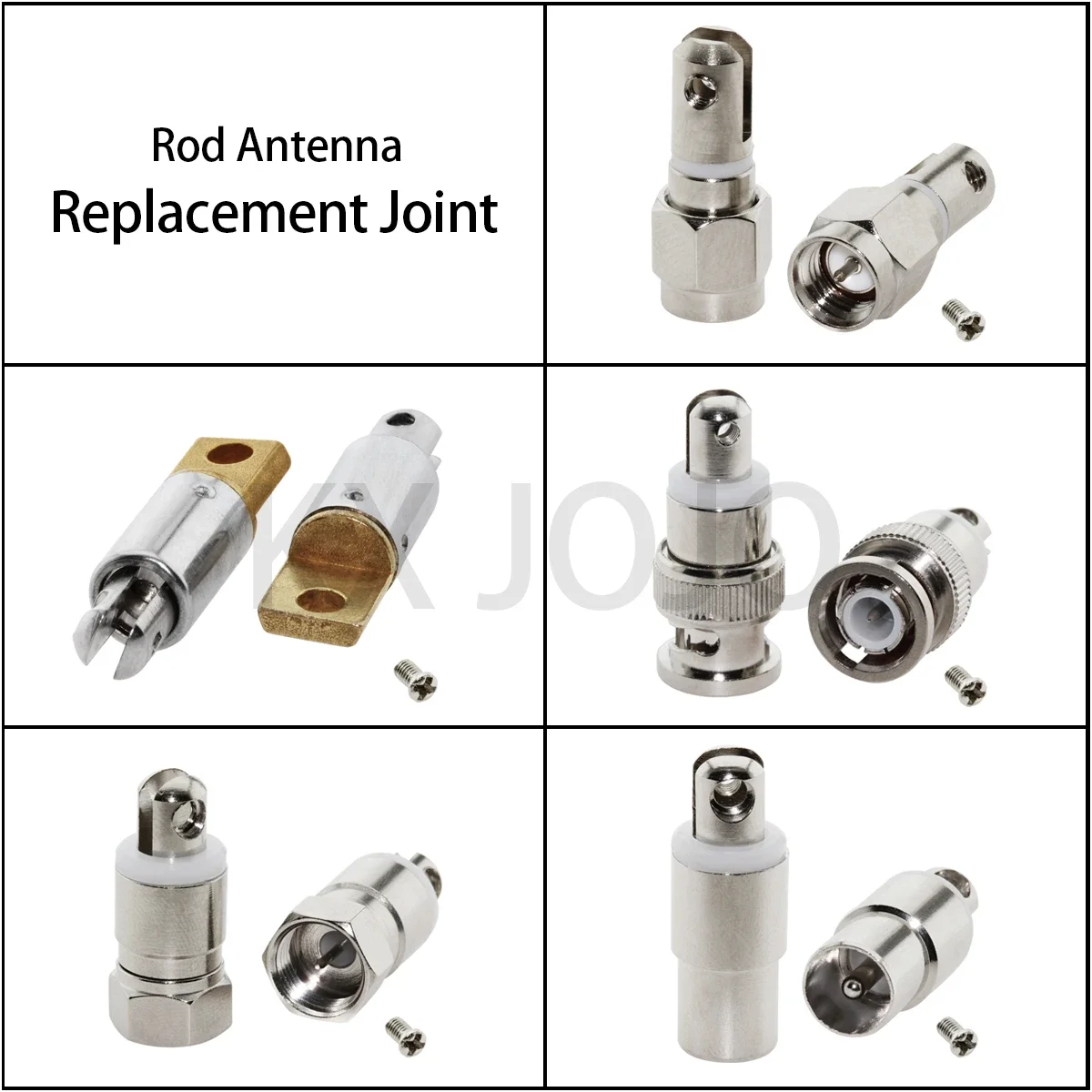 

RF Coax Connector SMA Male BNC/TV/F/Universal Head Plug Connector with Screw for Replacement Telescopic Antenna Aerial Control