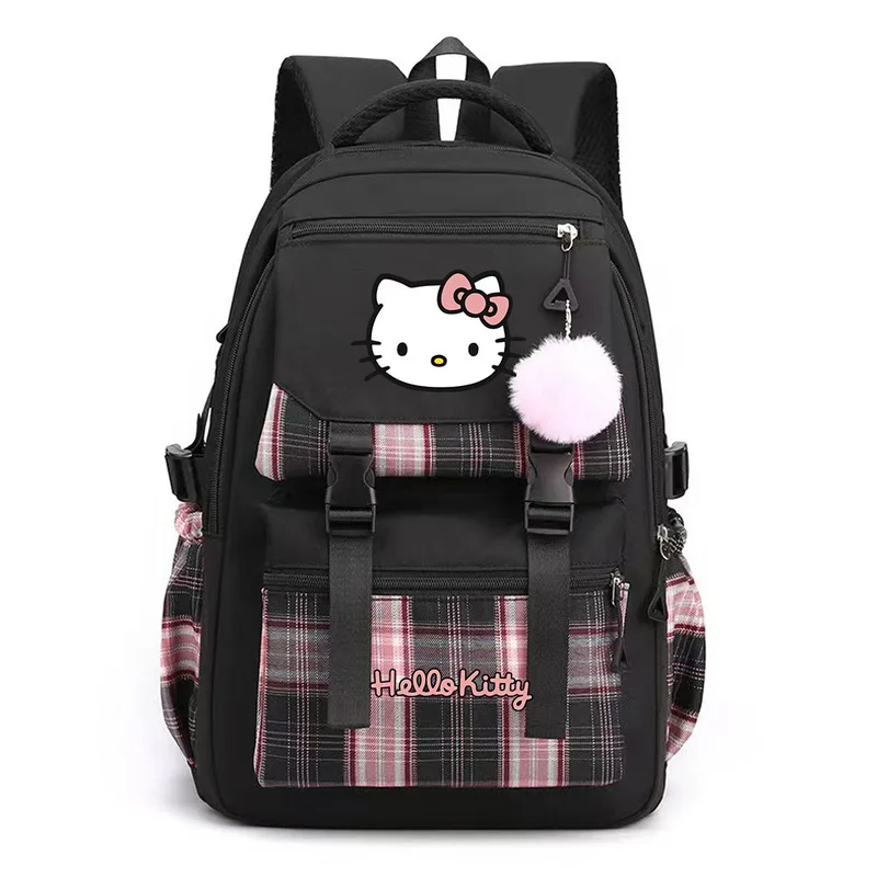 حقيبة ظهر Hellokitty Hello Kitty الجديدة للنساء يابانية لطيفة للمدرسة الابتدائية الإعدادية حقيبة مدرسية ذات سعة كبيرة