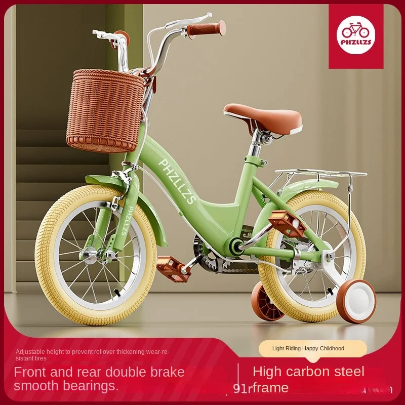 SKIG Bicycle 3-12 Years Old Boy Girl 14-18 Inch Kid Lift Adjustable Children's Bike Road Bikes Twitter Camping Home Bike