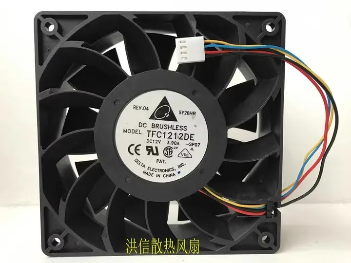 Free shipping original TFC1212DE 12V 3.9A 12038 double ball high-pressure violent fan