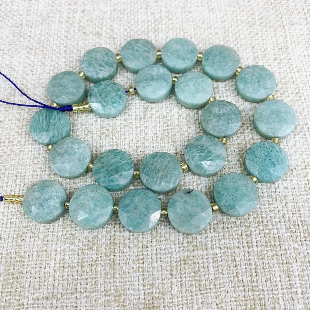 natural-labradorite-amazonite-amethyst-15mm-apatite-flat-disc-faceted-loose-beads-diy-for-bracelet-necklace-making