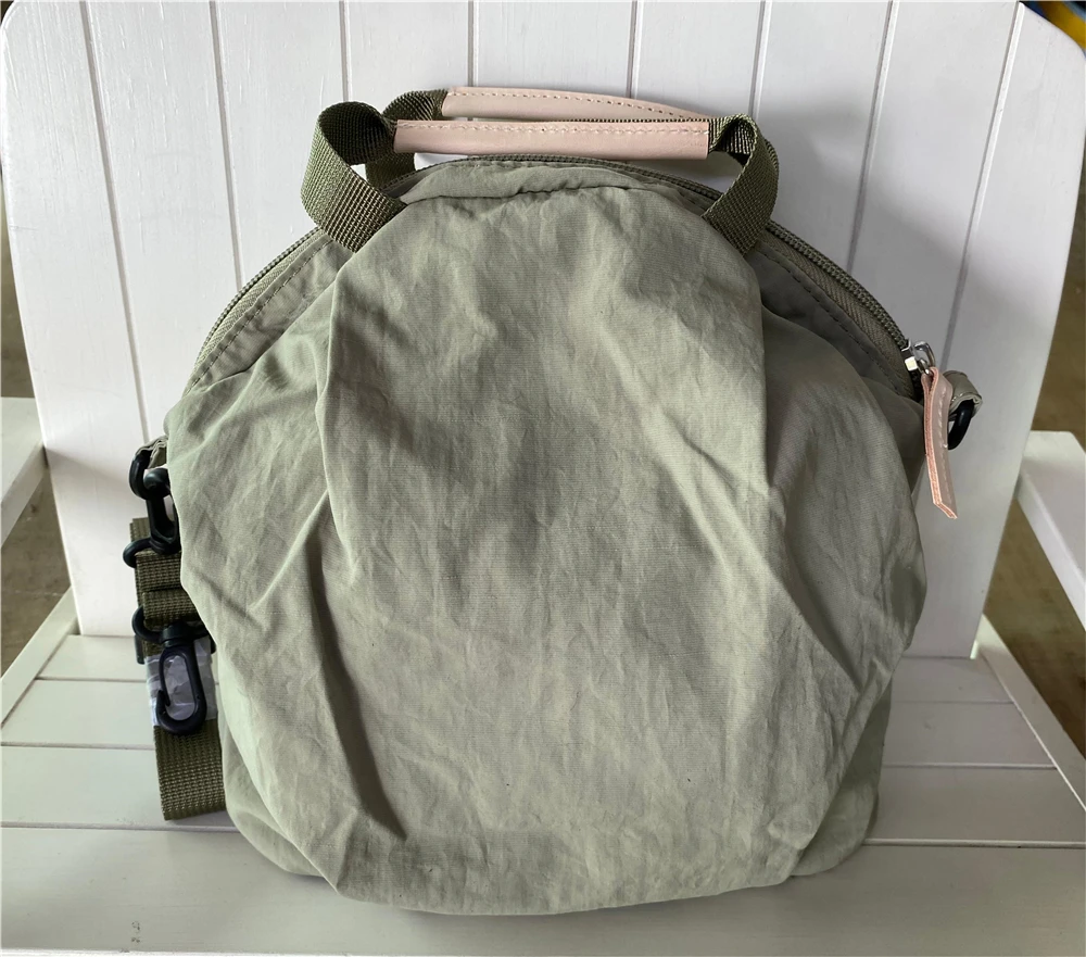 

Authentic Earthmade Vintage Waterproof Nylon Leather Women's Single oulder Crossbody Handbag ell Bag Soft Foldable Waable