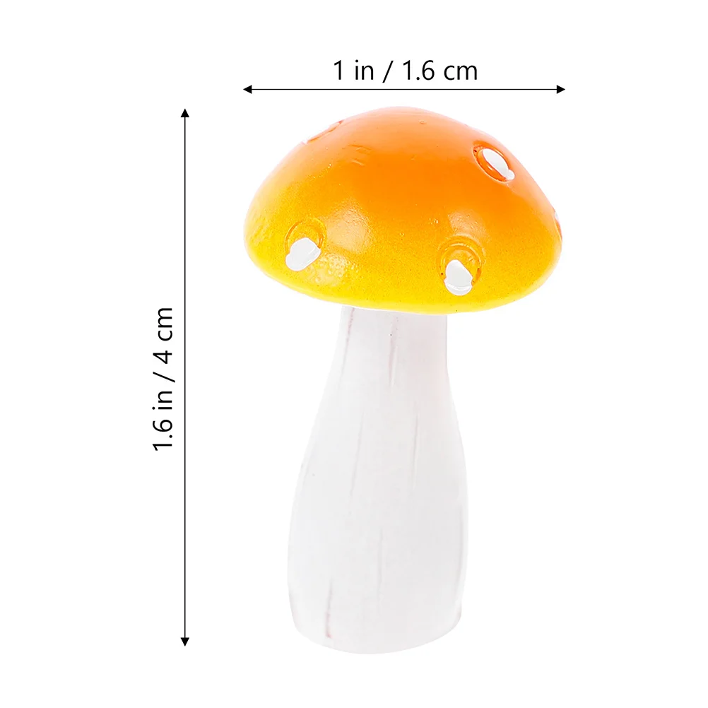 

4Pcs Miniature Mushroom Ornaments Resin Decorations Creative Shape Home Office Garden Desktop Bonsai Decors Mini Resin Ornaments