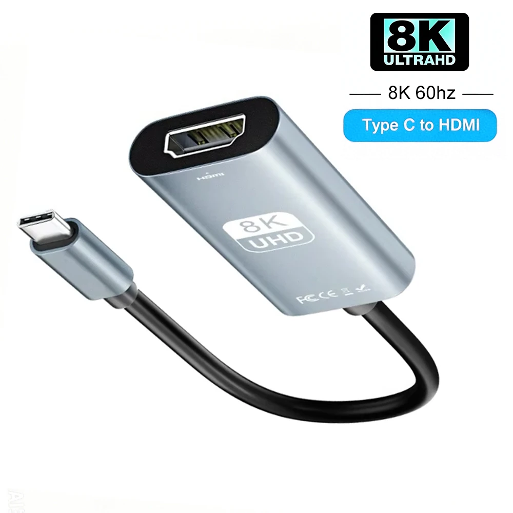 4K 60Hz Typ C zu HDMI Adapter USB 3.1 HUB HDTV Konverterkabel für iPhone 15 TV Konverter für PC MacBook iPad Samsung Laptop – Detail 2