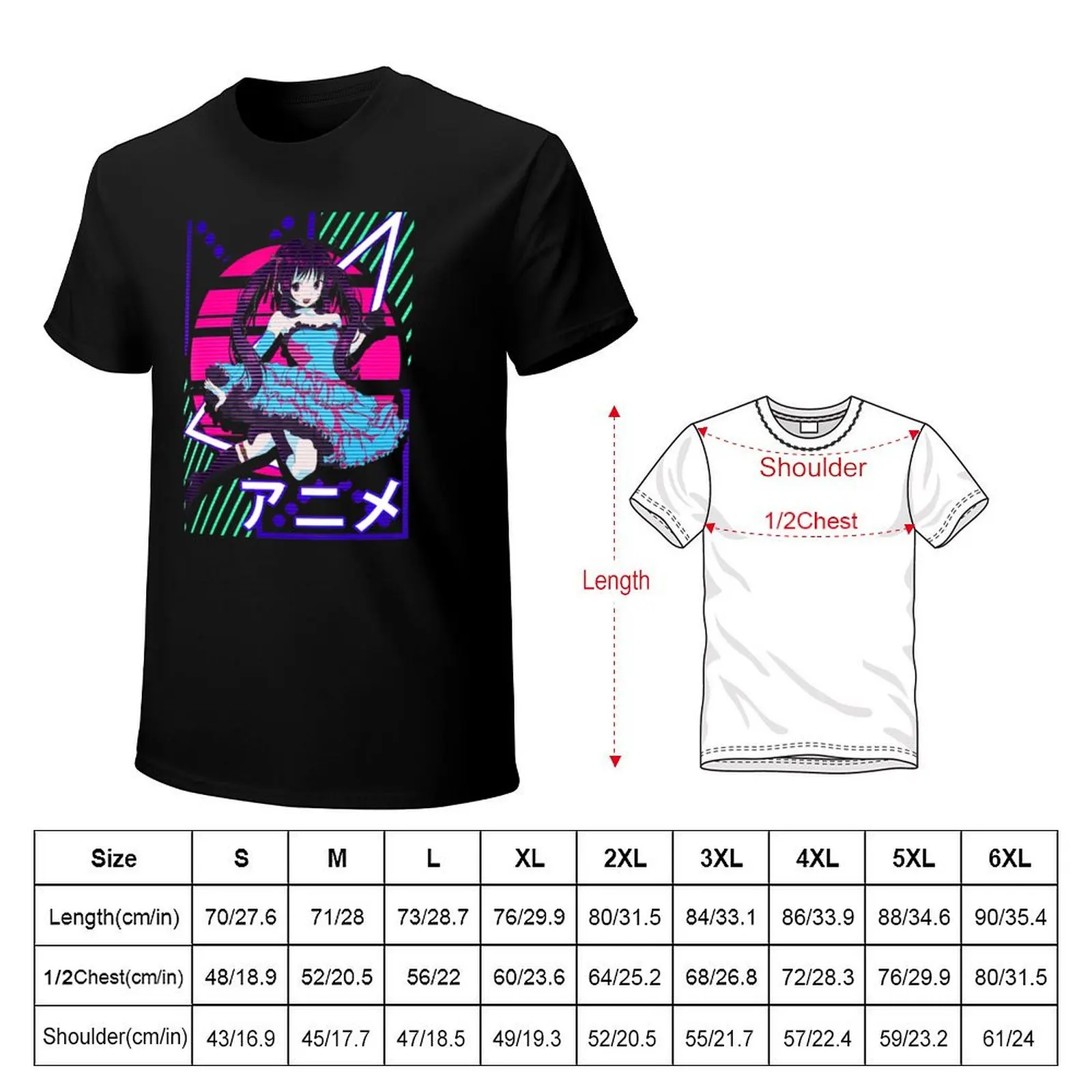 Aesthetic Vaporwave Anime Girl EDM & Trance Dance Music T-Shirt Work Wear Lightweight Tee