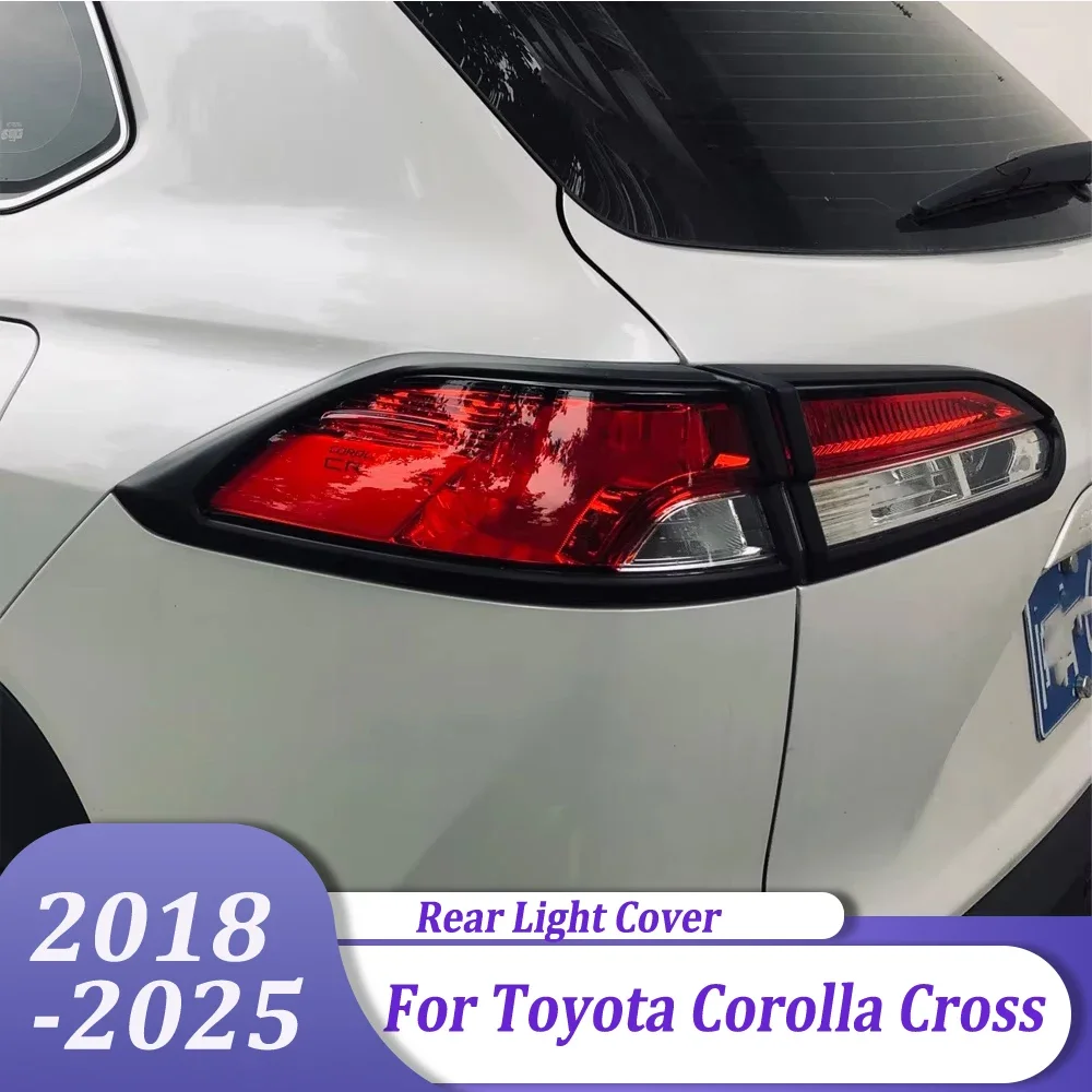 

Chrome Taillight Frame Rear Light Lamp Cover Sticker Trim Car Exterior Accessories For Toyota Corolla Cross Gr 2018-2025