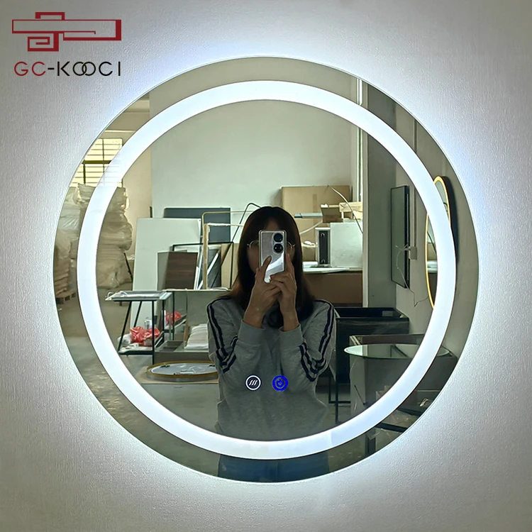 Smart Round Led Anti-fog Mirror Sanded  Smart Bathroom Vanity Mirror