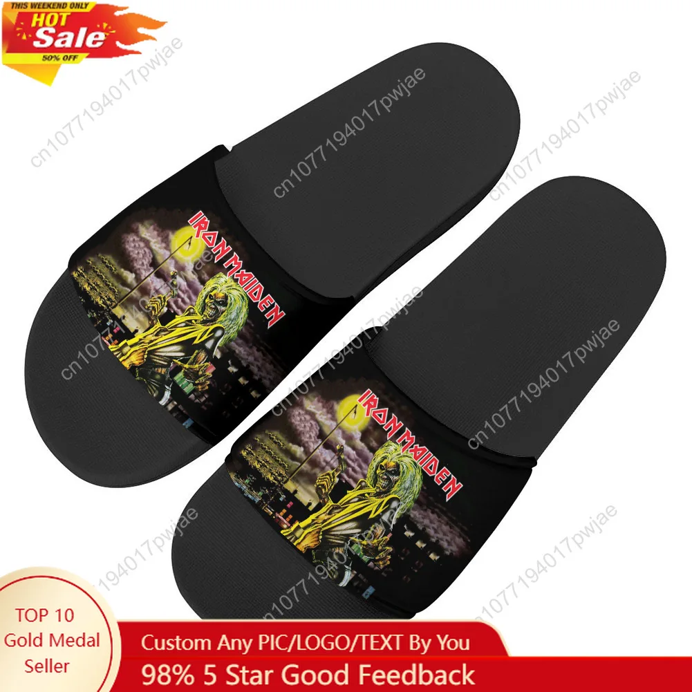 

I-Iron M-Maidens Rock Band Slippers Mens Womens Home Water Shoes Customized slippers