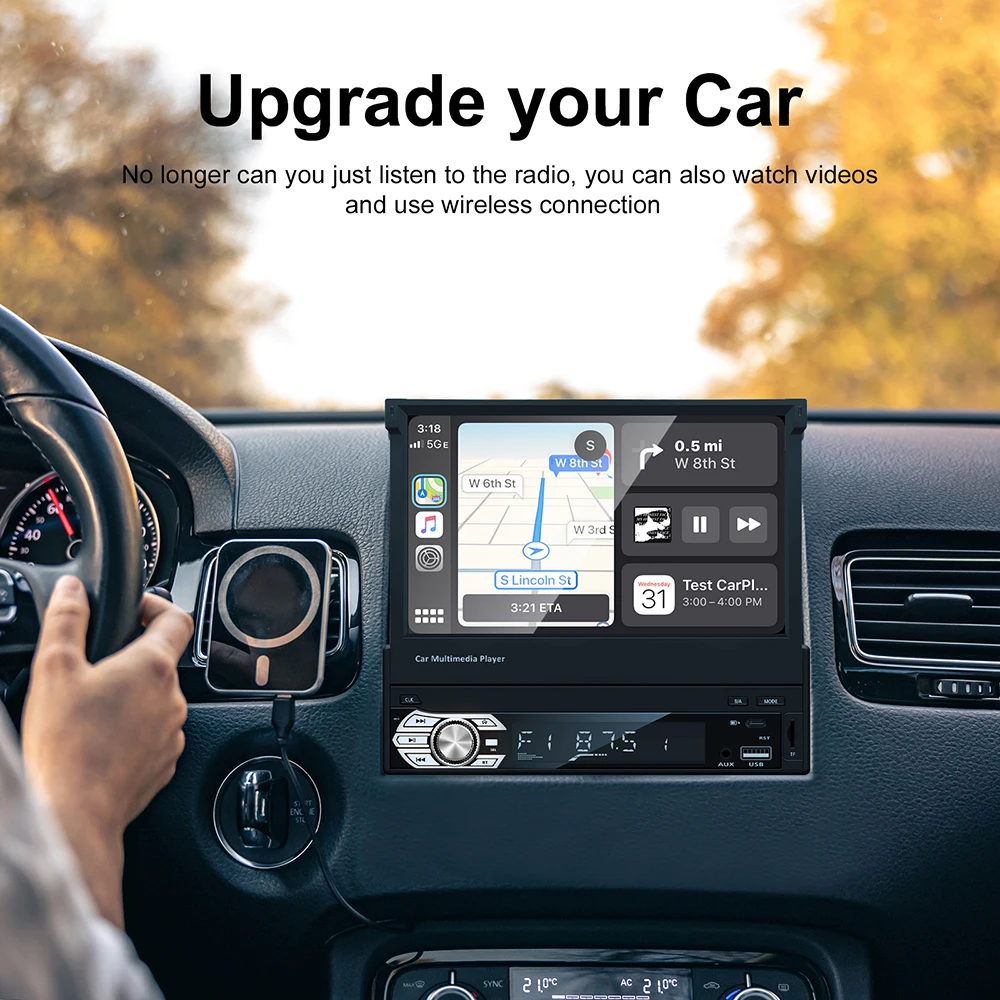 Stereo Mobil Universal 7 Inch  - Car Radio 1 Din Flip Out Screen ulasan dan harga
