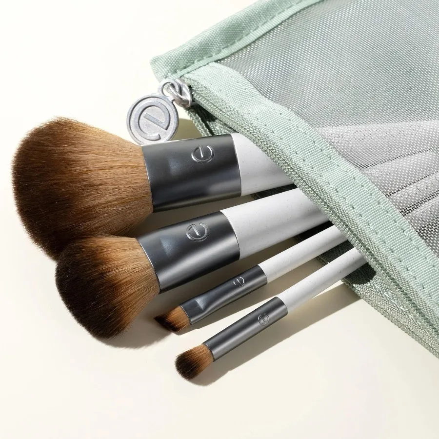 OnTheGo Make-up-Pinsel-Set, reisefreundliches Pinsel-Set, Mini-Größe, Make-up-Tools für Puder, Rouge, Bronzer, Lidschatten, freundliche Synthetik