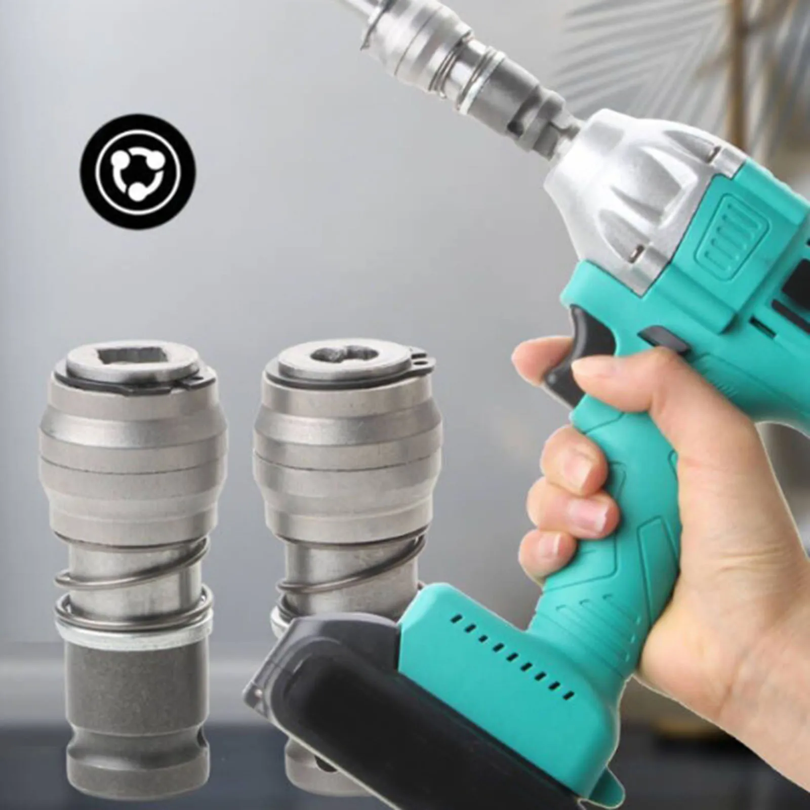 1 X Electric Hammer Conversion Adapter For Drill Holes In Walls Bricks Round/Square Handle Electric Charging Wrench Accessories