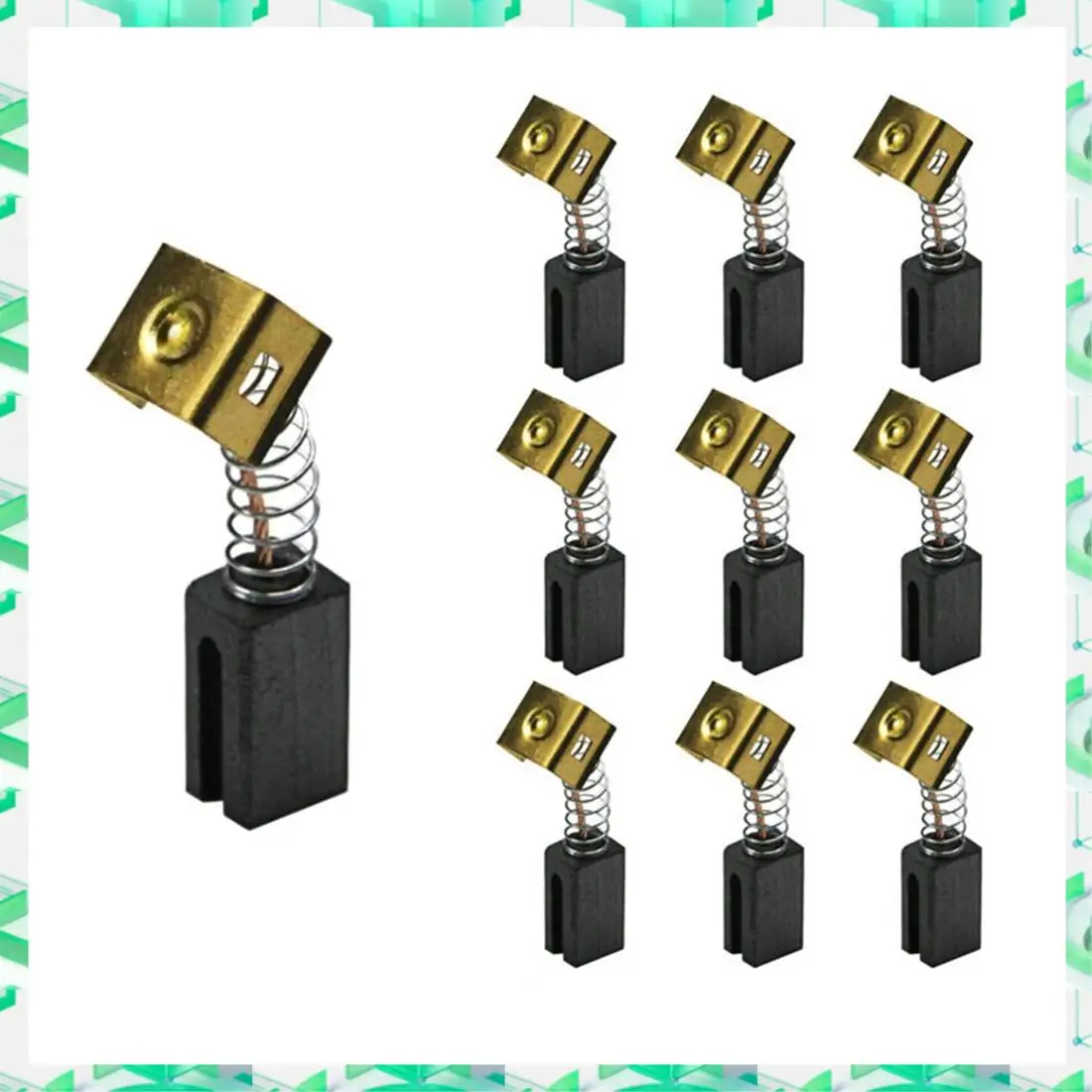 

FIZP 5 Pairs Carbon Brushes 6.4 X7.9X12.5Mm 596071-00 For Black&Decke Angle Grinder Electric Motors CD105 CD110 CD115 KG900