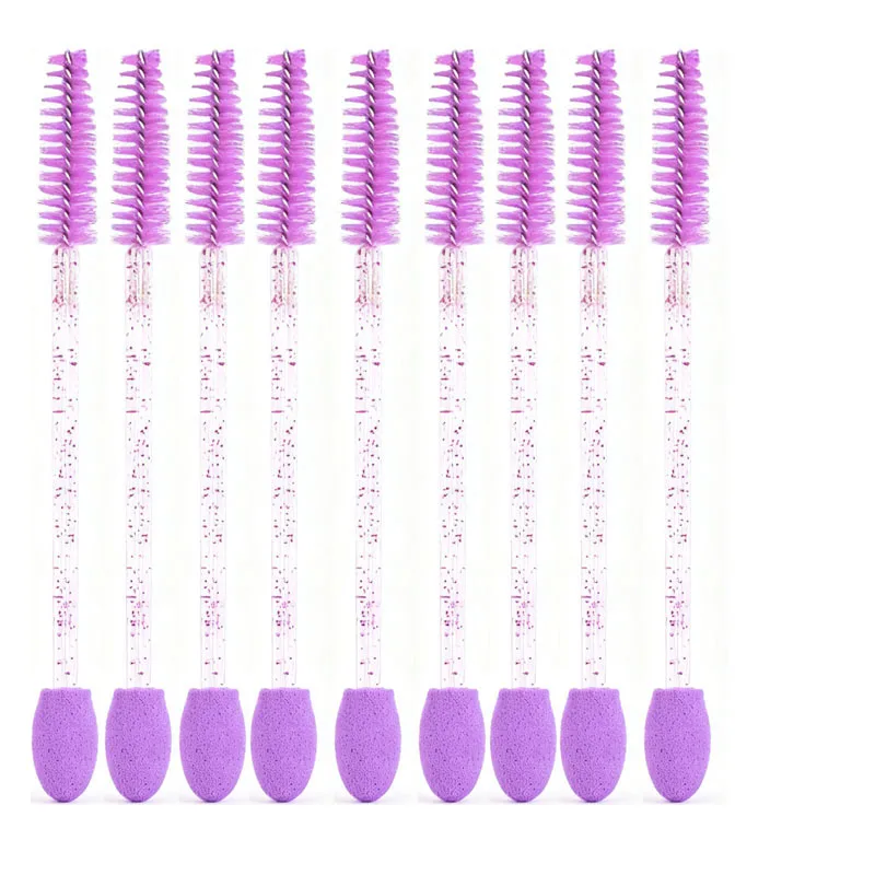 50Pcs Disposable Dual-Headed Eyeshadow Brush Set Oval Tipped Double-Ended Sponge Applicator for Makeup Artistry
