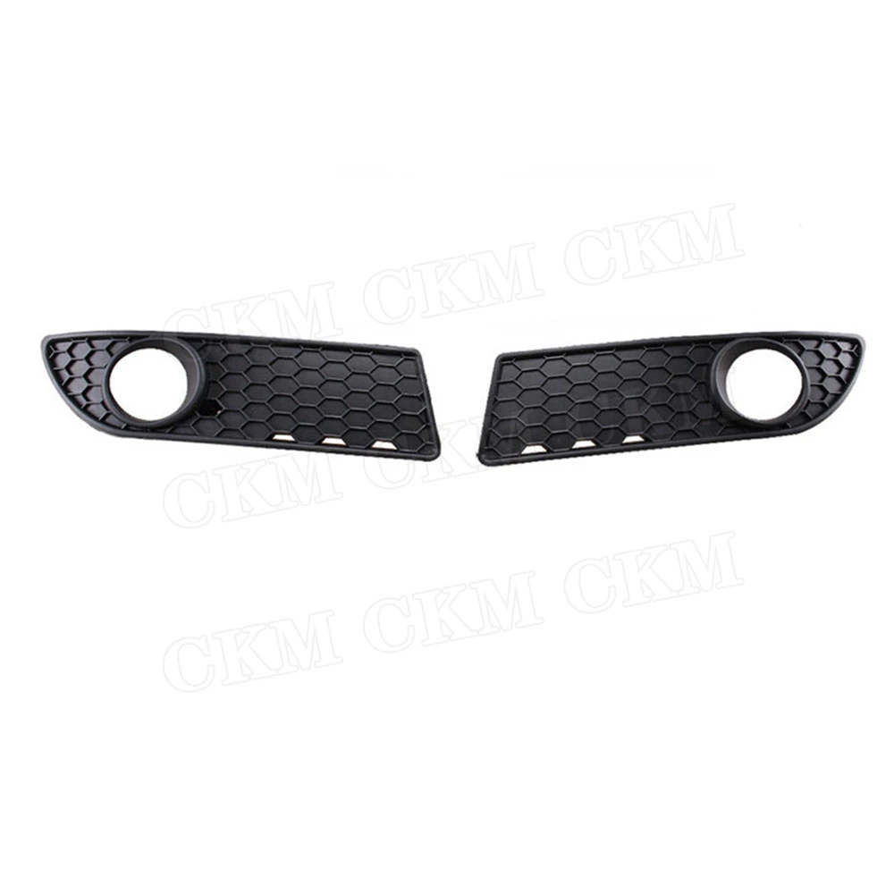 Front Fog Light Vent Grille Hood Foglamp Honeycomb Grill Frame Mesh for VW Polo MK4 9N3 2005 - 2009 Facelift Replacement Style