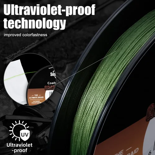 Imagen 2 del producto SeaKnight marca Gravitation Series G9II línea de hundimiento 150M 300M 8 + 1 hebras trenza línea de PE revestimiento anti-UV pesca en agua salada