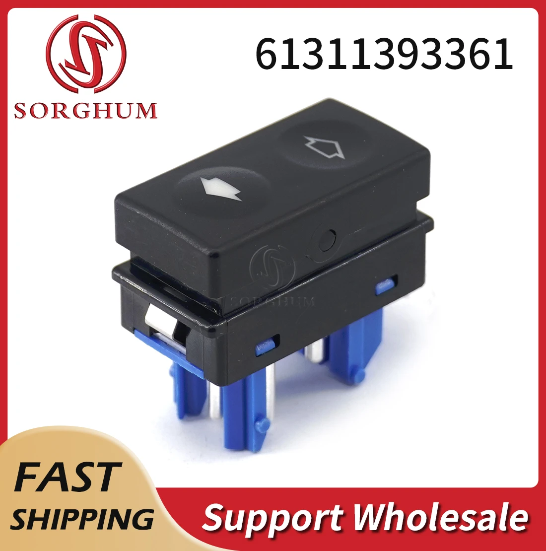 

Sorghum 61311393361 Blue Base Car Auto Power Window Control Switch Master Lifter Button For BMW E36 3 Series 318iS 328i M3 Z3