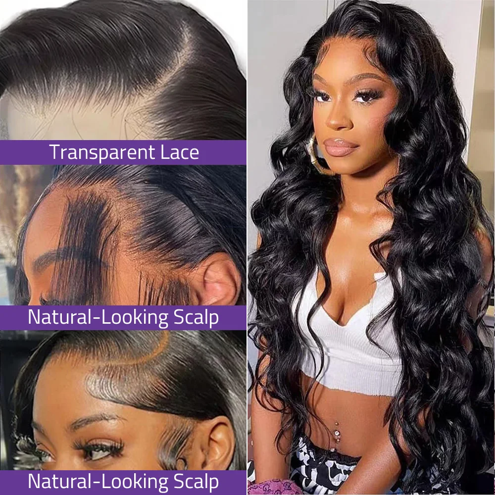 HD شعر مستعار دانتيل شفاف 13x4 13x6 قبل قطعها 360 الدانتيل شعر مستعار أمامي شعر الإنسان الجسم موجة شعر مستعار للنساء 5x5 شعر مستعار بدون صمغ 200 الكثافة