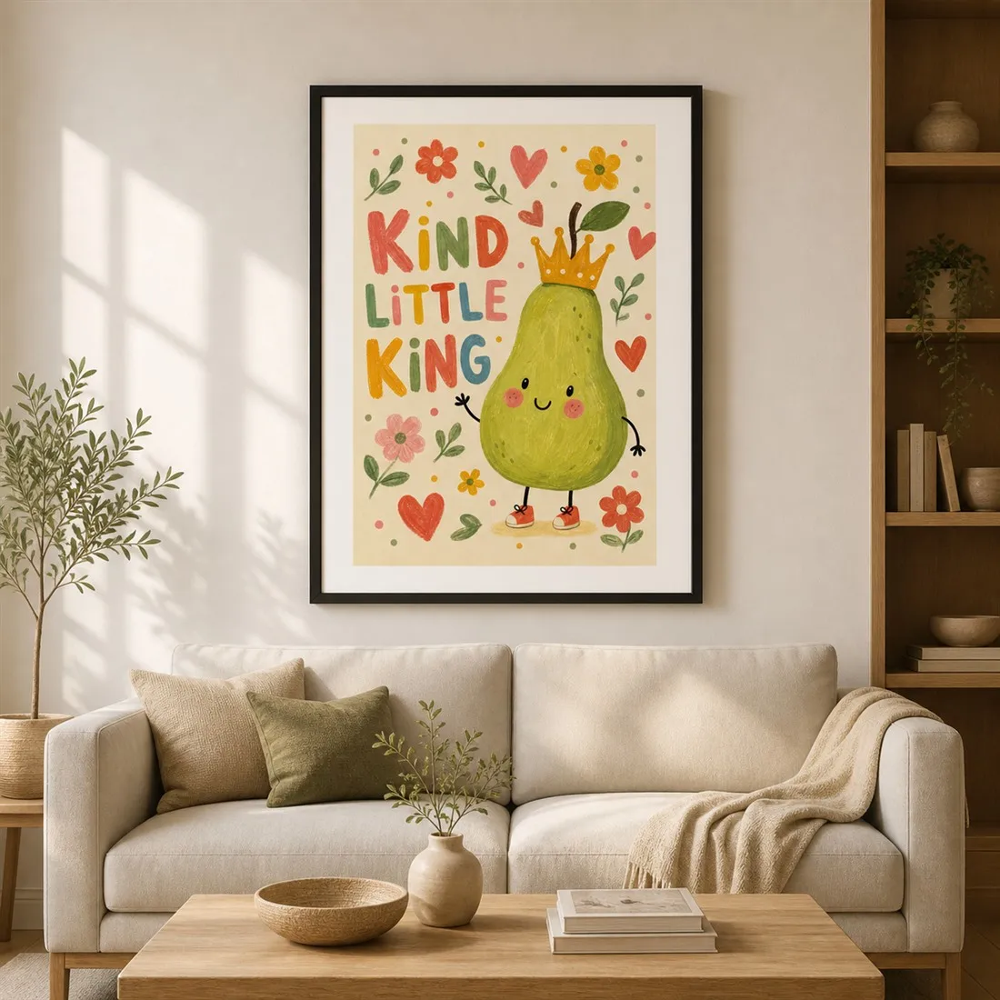 Crown Of Kindness Poster,Canvas Wall Print,Modern Art Illustration,High‑Grade Home Decoration Artwork for Bedroom,Living Room