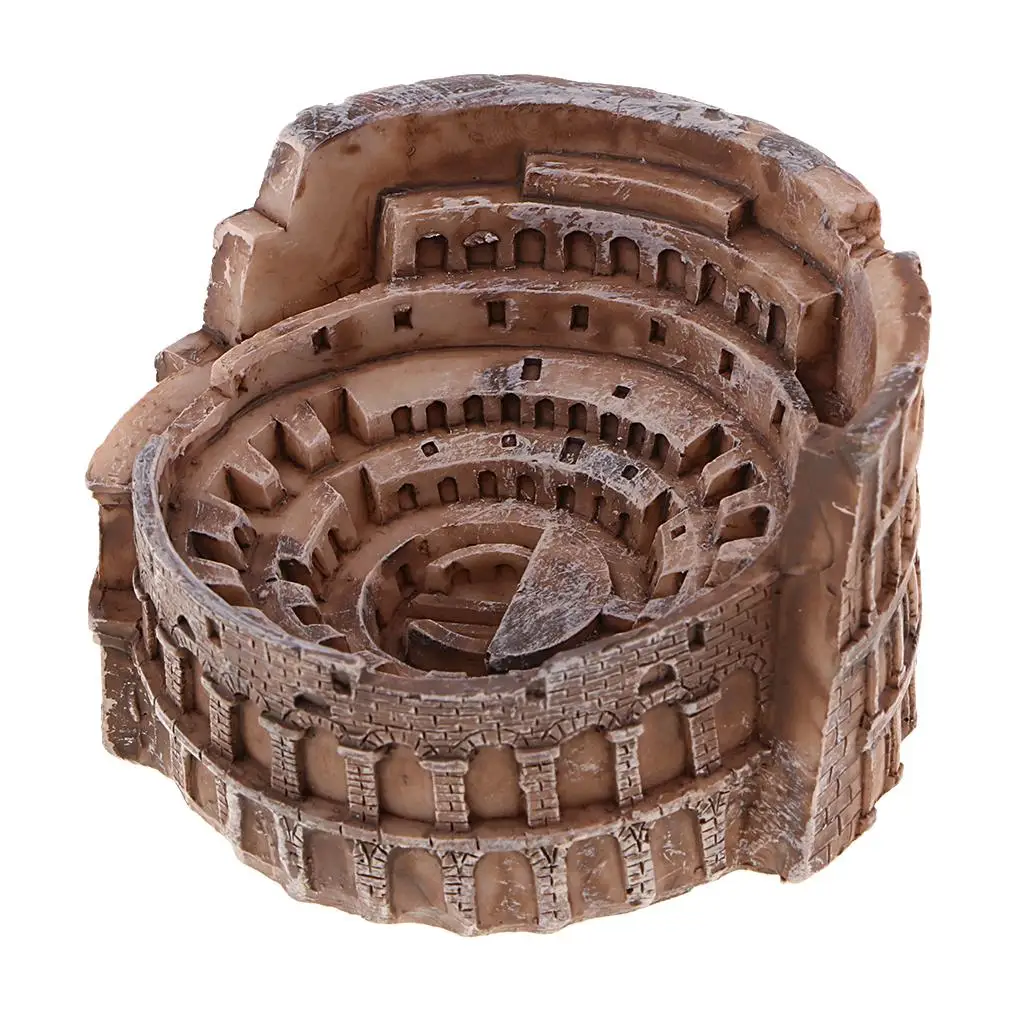 Desktop Decorations for Home Resin Colosseum Ornament Realistic Roman Building N Scale 1 160 for Collectors