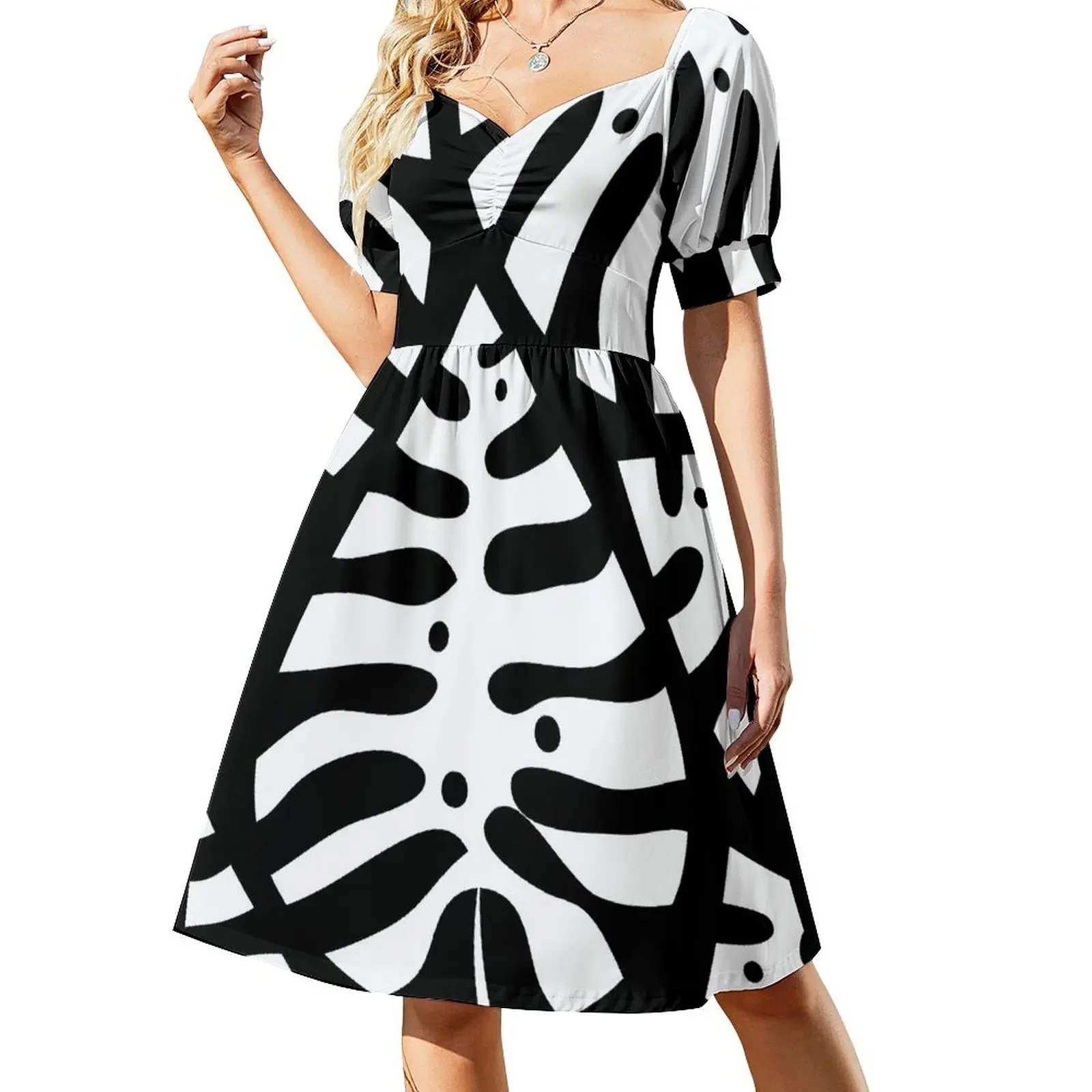 

Tropical Leaves Patterns Short-Sleeved Dress ladies dresses for special occasions ladies dresses for special occasion Dress