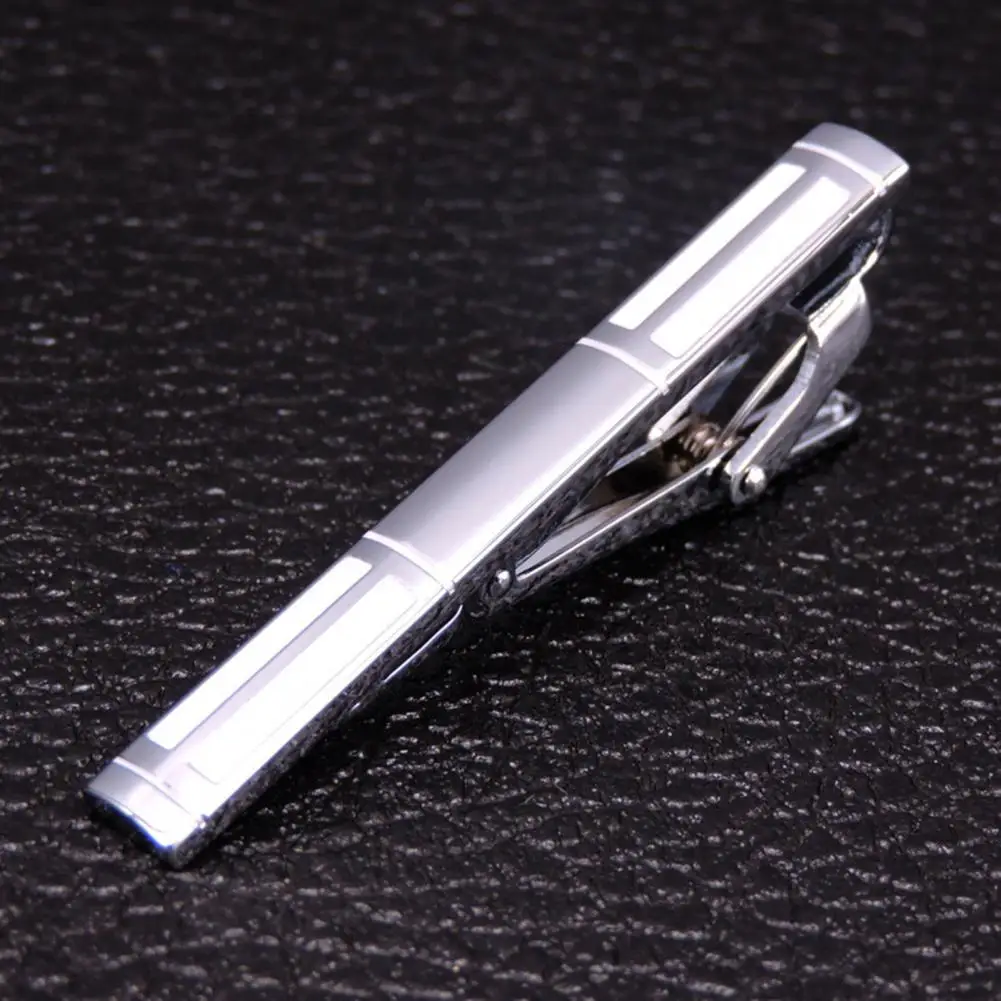 Resistente ao desgaste Delicado Reutilizável Tie Clip para Marido, Superfície Lisa, Tie Acessório, Estável