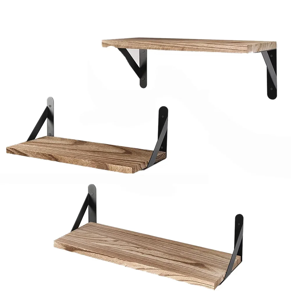 Estantes de pared flotantes de madera, estantes colgantes para baño, estante de almacenamiento, organizador de cocina, muebles, soporte de exhibición para sala de estar