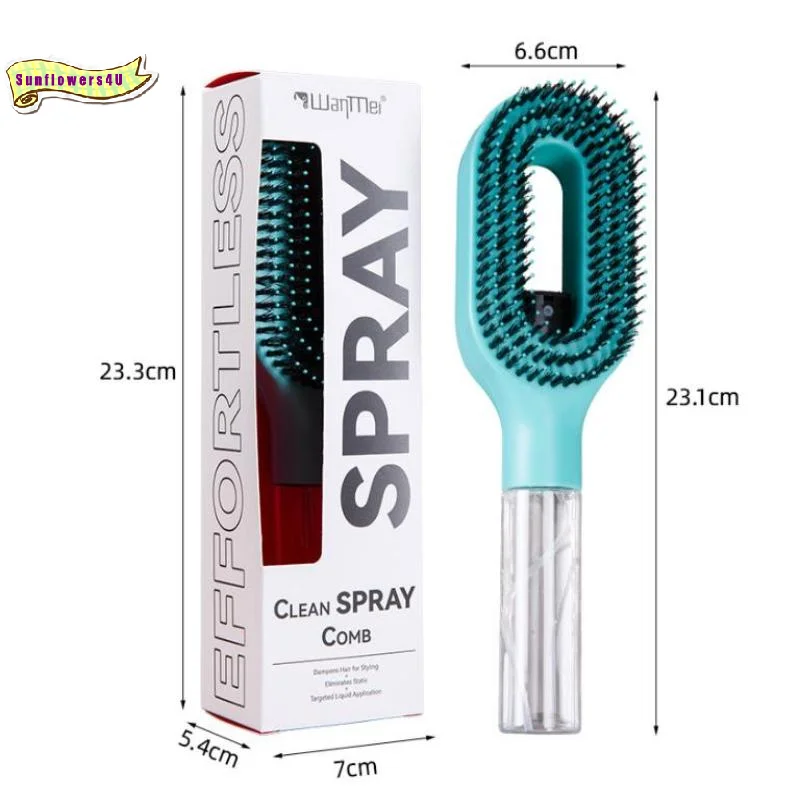 Spray Hair Brush Leak-Proof Water Spray Massage Comb Perfect Gift for Girls Women Hair Care